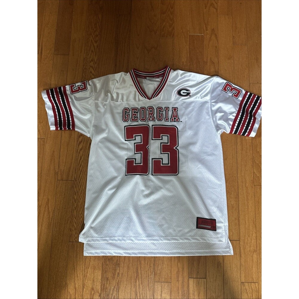 Coloseaum Georgia Bulldogs Football Jersey Mens XL White  Allen #33